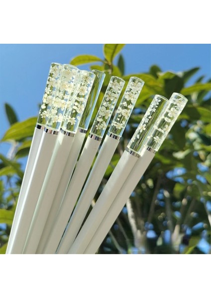 Yeşil-Beyaz-2 Çift 1/5/10 Çift Amber Sakura Çubuklarını Kiraz Çiçeği Yaprakları Desen Kaymaz Suşi Çubuğu Çubuklarını Çevre Dostu Gıda Çubuklarını (Yurt Dışından) fırsatları