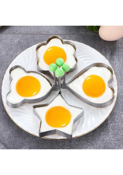 Stil 2 Paslanmaz Çelik 5 Tarzı Kızarmış Yumurta Gözleme Şekillendirici Omlet Kalıp Kalıp Kızartma Yumurta Pişirme Araçları Mutfak Aksesuarları Gadget Yüzükler (Yurt Dışından) indirimleri