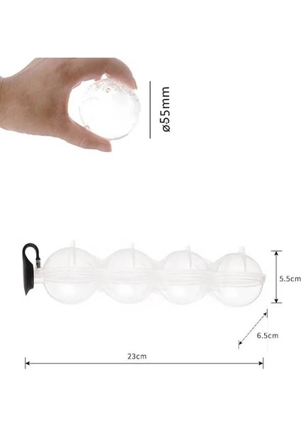 1 Adet 4 Kavite Küre Viski Dondurma Topu Kalıp Yuvarlak Jöle Icecube Maker Kalıpları Dıy Kokteyl Hokeyi Yapmak Araçları Ev Bar Partisi Için (Yurt Dışından)