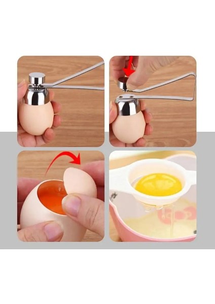 S Paslanmaz Çelik Yumurta Açacağı Çift Kafa Yumurta Topper Makas Yaratıcı Yumurta Kabuğu Kesici Haşlanmış Çiğ Yumurta Aracı Mutfak Aksesuarları (Yurt Dışından) fırsatları