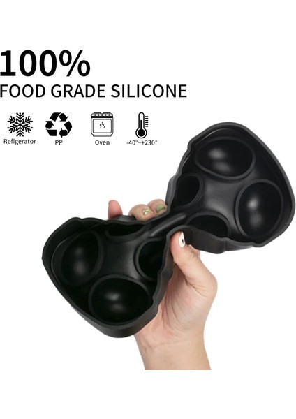 6 Yuvarlak Kapaklı 4/6/8 Silikon Buz Küpü Kalıp Siyah Buz Topu Kalıbı Yuvarlak Kare Buz Tepsisi Kalıp Gıda Sınıfı Yeniden Kullanılabilir Buz Yapıcı Dondurma Araçları (Yurt Dışından) fırsatları