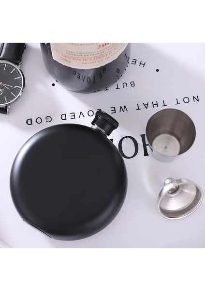 Altın Paslanmaz Çelik 5 Oz Yuvarlak Cep Şişesi Kişilik Yaratıcı 304 Paslanmaz Çelik Açık Taşınabilir Su Şişesi Mini Kırmızı Şarap Bardağı (Yurt Dışından) fırsatları