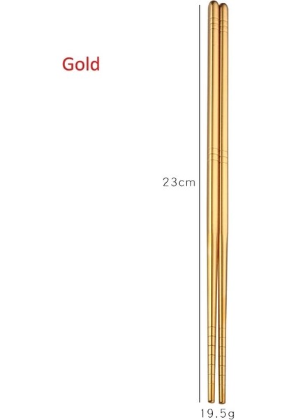 Gül Altın 1 Çift Paslanmaz Çelik Çubuklar Kaymaz Yeniden Kullanılabilir Çin Çubuk Suşi Erişte Metal Çubuklarını (Yurt Dışından) fiyatları