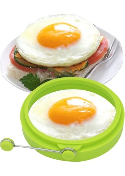 Kırmızı Silikon Omlet Kızartma Yumurta Halkaları Yuvarlak Yapışmaz Kızarmış Yumurta Kalıp Krep Makinesi Kalıpları Kahvaltı Yumurta Sandviç Ocak Makinesi (Yurt Dışından)