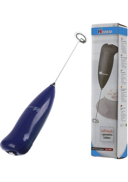 Mavi Elektrikli Süt Köpürtücü Taşınabilir Blender El Mini Mutfak Içecek Köpürtücü Kahve Makinesi Yumurta Çırpıcı Kreması Çırpma Köpüklü Araçları (Yurt Dışından)