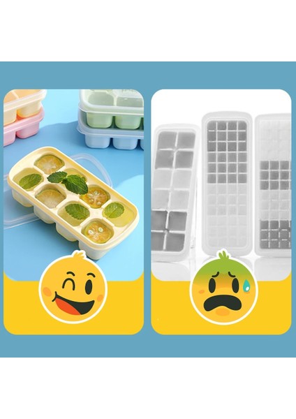 26X14.5X3.5 cm 1 Adet Mutfak Mini Buz Tepsisi Buz Kalıbı Ev Yapımı Silikon Yumuşak Alt Buz Kutusu Buzdolabı Dondurulmuş Buz Küpü Kapaklı Kutu Buz Küpü Makinesi (Yurt Dışından) indirimleri