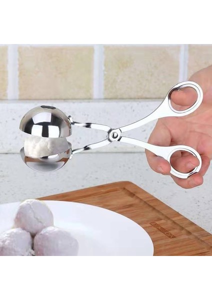 Rwj Gümüş S 304 Paslanmaz Çelik Köfte Makinesi Aracı Klip Acemi Yapışmaz Doldurulmuş Et Topu Kaşık Şekillendirici Pişirme Kepçe Dondurma Topu Klip (Yurt Dışından) fiyatları