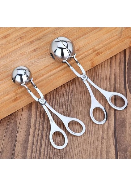 Rwj Gümüş S 304 Paslanmaz Çelik Köfte Makinesi Aracı Klip Acemi Yapışmaz Doldurulmuş Et Topu Kaşık Şekillendirici Pişirme Kepçe Dondurma Topu Klip (Yurt Dışından) modelleri