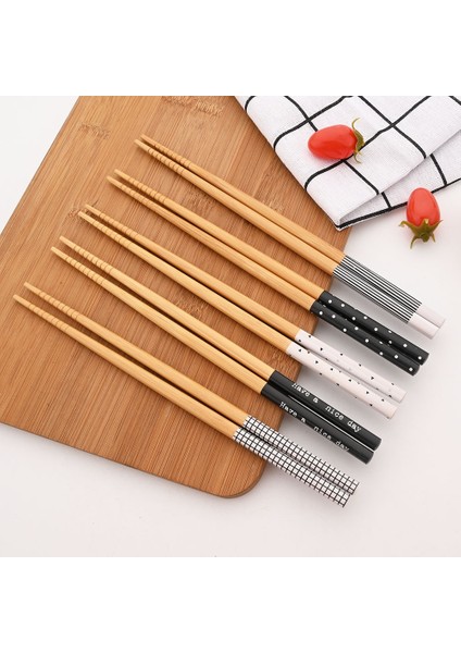 5 Pairs Küçük Balık 5 Pairs Sağlıklı Çubuk Seti Anti-Skid Çin Tarzı Suşi Pirinç Çubuklarını Bambu Ahşap Mutfak Sofra Yemek Takımı Seti Hediye (Yurt Dışından)