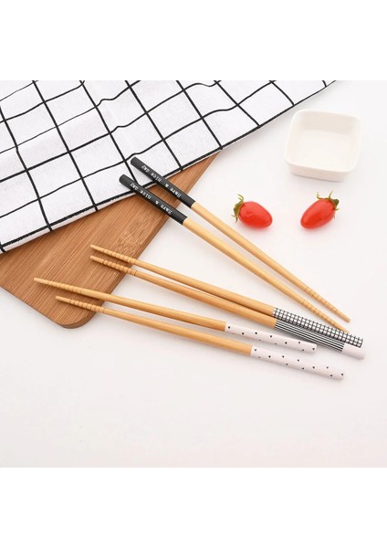 5 Pairs Küçük Balık 5 Pairs Sağlıklı Çubuk Seti Anti-Skid Çin Tarzı Suşi Pirinç Çubuklarını Bambu Ahşap Mutfak Sofra Yemek Takımı Seti Hediye (Yurt Dışından)