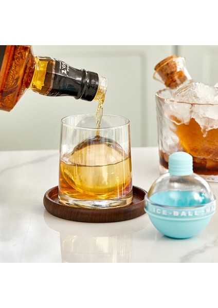 Mavi Gıda Sınıfı Silikon Buz Küpü Tepsi Yuvarlak Buz Küpü Kalıp Renkli Buz Topu Makinesi Kalıp Viski Küre Büyük Buz Topu Kalıbı (Yurt Dışından) fırsatları