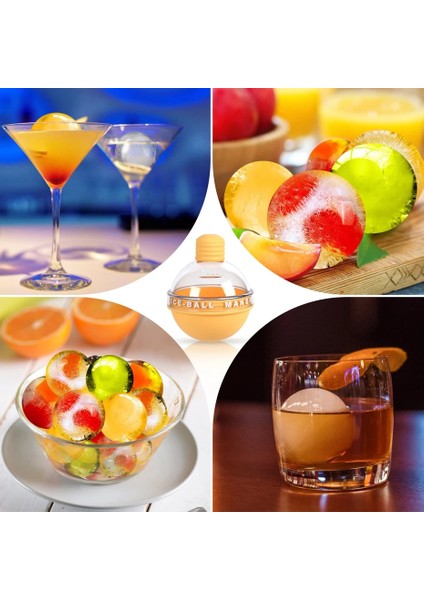 Mavi Gıda Sınıfı Silikon Buz Küpü Tepsi Yuvarlak Buz Küpü Kalıp Renkli Buz Topu Makinesi Kalıp Viski Küre Büyük Buz Topu Kalıbı (Yurt Dışından) indirimleri