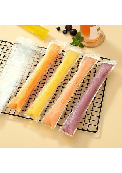 50 Adet 20/50 P Tek Kullanımlık Buz Popsicle Kalıp Çanta Bpa Ücretsiz Dondurucu Tüp Fermuarlı Mühürler Yoğurt Dondurma Çubukları Suyu Meyve Smoothies Çantası (Yurt Dışından)