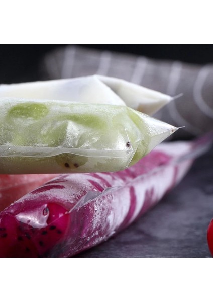 50 Adet 20/50 P Tek Kullanımlık Buz Popsicle Kalıp Çanta Bpa Ücretsiz Dondurucu Tüp Fermuarlı Mühürler Yoğurt Dondurma Çubukları Suyu Meyve Smoothies Çantası (Yurt Dışından)