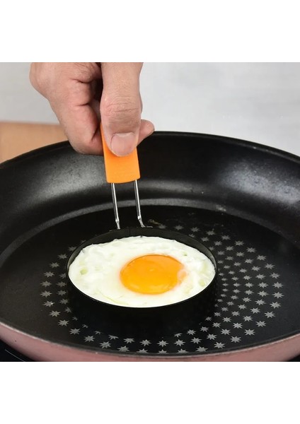 Dia 10 cm 3.5/4/6/8 Inç Yuvarlak Paslanmaz Çelik Yumurta Halkası Silikon Saplı Ev Omlet Gözleme Kalıp Mutfak Gadget (Yurt Dışından) fiyatları
