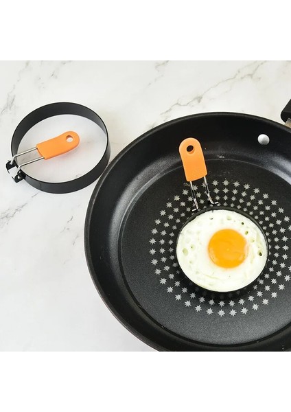 Dia 10 cm 3.5/4/6/8 Inç Yuvarlak Paslanmaz Çelik Yumurta Halkası Silikon Saplı Ev Omlet Gözleme Kalıp Mutfak Gadget (Yurt Dışından) fırsatları