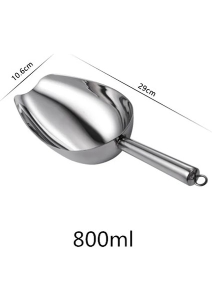 29 cm Barbekü Buz Şekeri Un Buz Kepçe Kürek Düğün Bar Parti Ev Mutfak Aracı Paslanmaz Çelik Buz Kazıyıcı Gıda Büfe Şeker Çubuğu Aracı (Yurt Dışından)