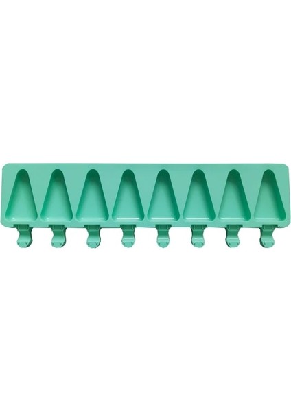 013 Yeşil 8-Cavity Trianglesilikon Dondurma Kalıp Elmas Dıy Ev Yapımı Popsicle Kalıpları Tatlı Buz Pop Lolly Maker Yeniden Kullanılabilir Aracı (Yurt Dışından)