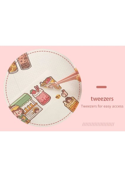 Scrapbook, Scrapbooking Sticker Cımbız Seti - Çıkartma - Washi Bant -Sticker-Bullet Journal modelleri