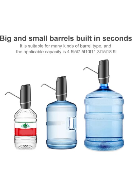 02 Elektrikli Pompalama Cihazı Içme Suyu Pompası Ev Mutfak Malzemeleri Için USB Şarj Edilebilir Şişelenmiş Dağıtıcı (Yurt Dışından) modelleri