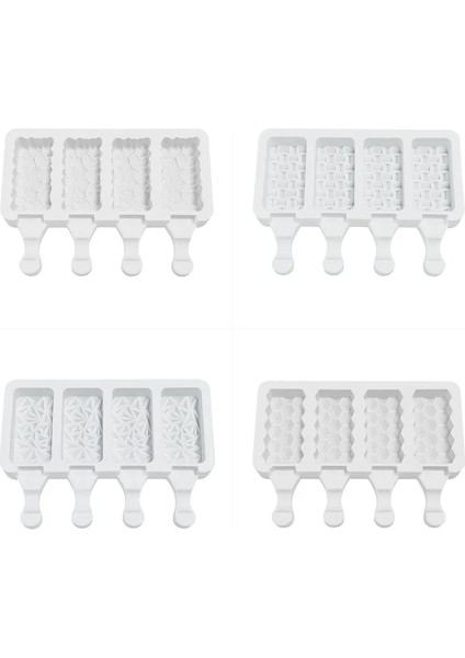 Tip-B 2022 Gıda Sınıfı Silikon Dondurma Kalıp Buz Pop Küp Popsicle Kalıp Sopalarla Tatlı Dıy Magnum Kek Kalıbı Dondurma Makinesi (Yurt Dışından)