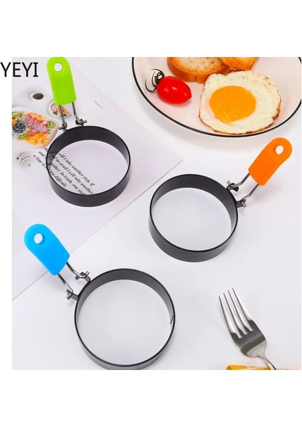 Turuncu Paslanmaz Çelik Yumurta Gözleme Yüzükler Karıştırma Mutfak Aletleri Aksesuarları Yumurta Kalıp Waffle Makineleri Ev Pişirme Pişirme Faydalı Aletler (Yurt Dışından) fırsatları