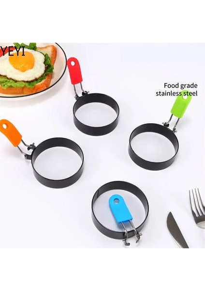 Turuncu Paslanmaz Çelik Yumurta Gözleme Yüzükler Karıştırma Mutfak Aletleri Aksesuarları Yumurta Kalıp Waffle Makineleri Ev Pişirme Pişirme Faydalı Aletler (Yurt Dışından) indirimleri