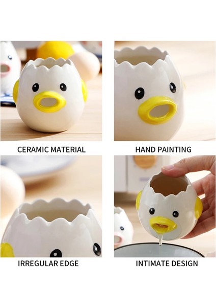 Sarı Sevimli Yumurta Ayırıcı Yumurta Sarısı Ayırıcı Kawaii Civciv Yaratıcı Seramik Yumurta Bölücü Yumurta Sıvı Filtresi Mutfak Kaynağı Pişirme Gereçleri (Yurt Dışından) fırsatları