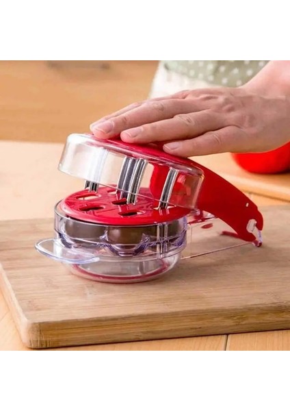 6 Delikli Kiraz Pitter Çıkarılabilir Taban ile Taşınabilir Tohum Temizleme Aracı Tarihler Için Kiraz Meyve Çekirdeği Sökücü Ev Mutfak Için (Yurt Dışından)