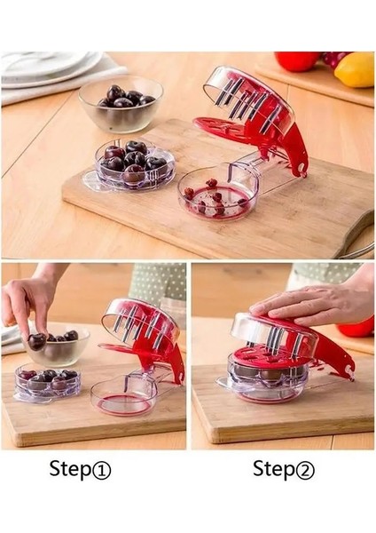 6 Delikli Kiraz Pitter Çıkarılabilir Taban ile Taşınabilir Tohum Temizleme Aracı Tarihler Için Kiraz Meyve Çekirdeği Sökücü Ev Mutfak Için (Yurt Dışından) fiyatları