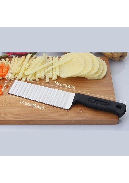 Stil 1 Salatalık Patates Patates Kızartma Kesici Mutfak Gadget Dalga Bıçak Paslanmaz Çelik Meyve Sebze Dilimleme Patates Spiral Kesici Kıyıcı (Yurt Dışından) fırsatları