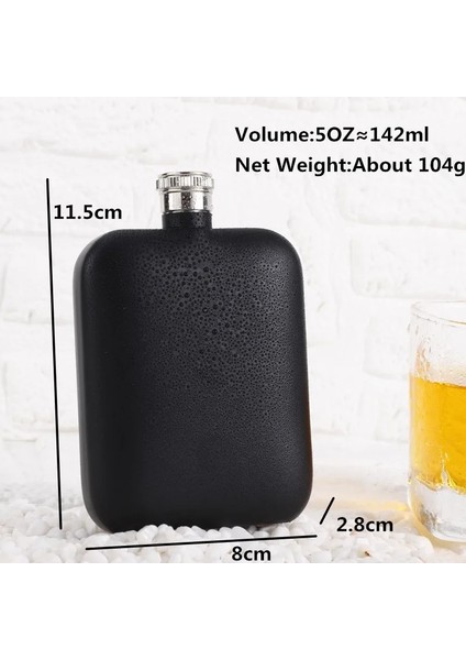 Siyah Paslanmaz Çelik 304 Gıda Sınıfı Taşınabilir Cep Şişesi Viski Alkol Votka Için Huni ile 5 Oz Likör Şarap Şişesi Siyah Veya Şerit (Yurt Dışından) fırsatları