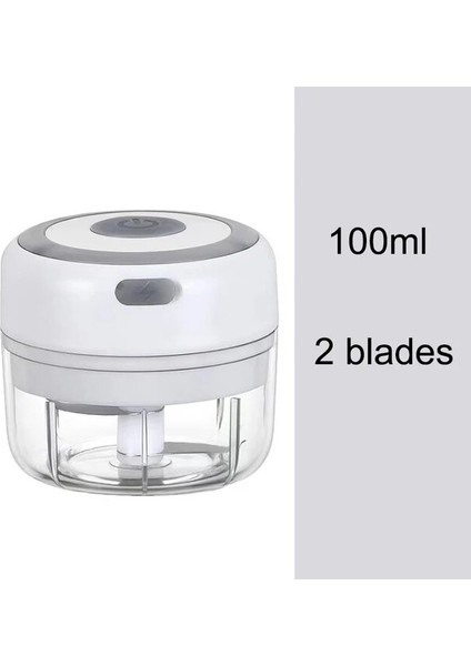 100ML Beyaz Sarımsak Kırıcı Elektrikli Gıda Parçalayıcı Kıyma Makinesi Mini Sarımsak Presi Sebze Doğrayıcı Ezici Makinesi USB Mutfak Alet (Yurt Dışından)