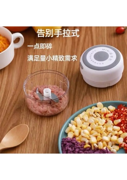 100ML Beyaz Sarımsak Kırıcı Elektrikli Gıda Parçalayıcı Kıyma Makinesi Mini Sarımsak Presi Sebze Doğrayıcı Ezici Makinesi USB Mutfak Alet (Yurt Dışından) modelleri