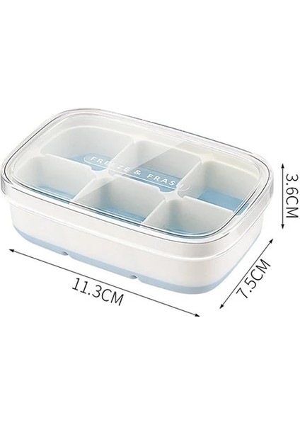 1 Adet Mavi Mini Buz Küpü Tepsileri Yeniden Kullanılabilir Silikon Buz Küpü Kalıp Küçük Kare Buz Yapım Makinesi Çıkarılabilir Kapaklı Ev Alet Kek Kalıbı (Yurt Dışından)