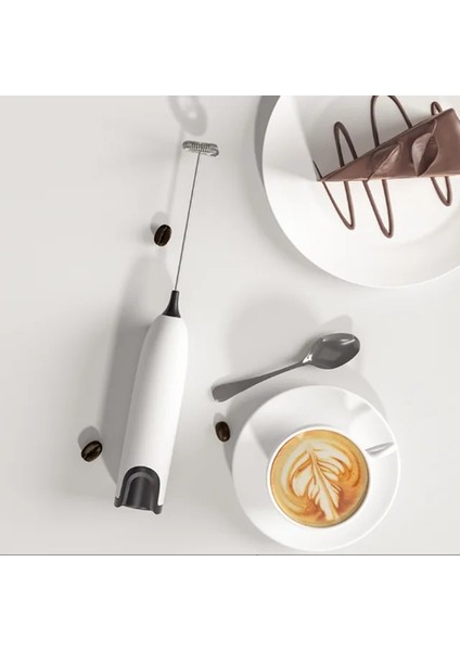 Beyaz Siyah Elektrikli Güçlü Süt Köpürtücü Mutfak Içecek Köpük Makinesi Mikser Kahve Cappuccino Kreması Çırpma Karışımı Yumurta Çırpıcı Süt Patron (Yurt Dışından)