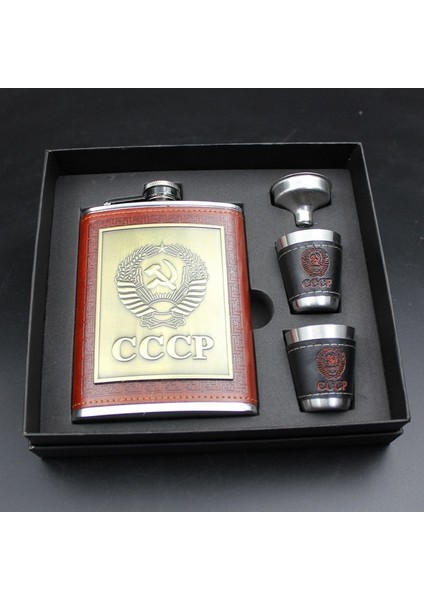 Stil B 8 Oz Paslanmaz Çelik Cep Şişesi Seti Bardak ve Huni ile Viski Şarap Flagon Alkollü Içki Şişesi Seyahat Drinkware Hediyeler Için (Yurt Dışından)