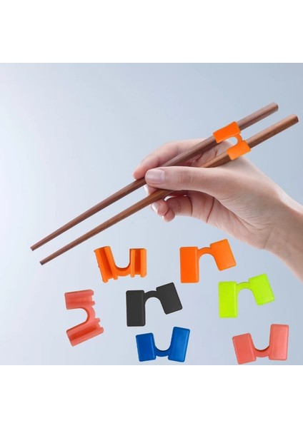 Turuncu 5 Adet Yeniden Kullanılabilir Yemek Çubuğu Yardımcıları Eğitim Çin Yemek Çubukları Eğitmen Tutucu Çubuklarını Çocuklar Için Acemi Eğitmenler Veya Öğrenci (Yurt Dışından) modelleri