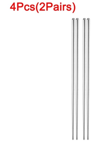 4 Adet (2 Çift) 10 Adet Paslanmaz Çelik Yemek Çubukları Yeniden Kullanılabilir Kaymaz Suşi Yemek Çubukları Yüksek Sıcaklık Sterilize Edilebilir Çubuklar Mutfak Aksesuarları (Yurt Dışından)