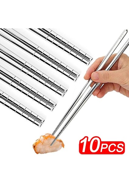4 Adet (2 Çift) 10 Adet Paslanmaz Çelik Yemek Çubukları Yeniden Kullanılabilir Kaymaz Suşi Yemek Çubukları Yüksek Sıcaklık Sterilize Edilebilir Çubuklar Mutfak Aksesuarları (Yurt Dışından) modelleri