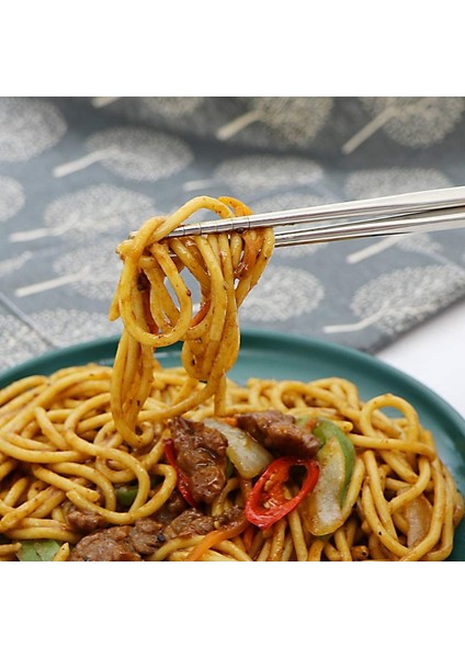 4 Adet (2 Çift) 10 Adet Paslanmaz Çelik Yemek Çubukları Yeniden Kullanılabilir Kaymaz Suşi Yemek Çubukları Yüksek Sıcaklık Sterilize Edilebilir Çubuklar Mutfak Aksesuarları (Yurt Dışından) indirimleri