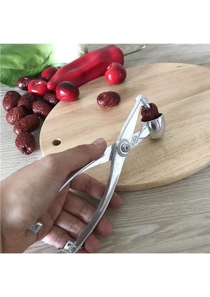 Gümüş Kiraz Çekirdeği Sökücü 18 cm Alüminyum Alaşımlı Kiraz Zeytin Pitter Tart Stoner Çukurları Meyve Sökücü Sıkmak El Aracı (Yurt Dışından) modelleri