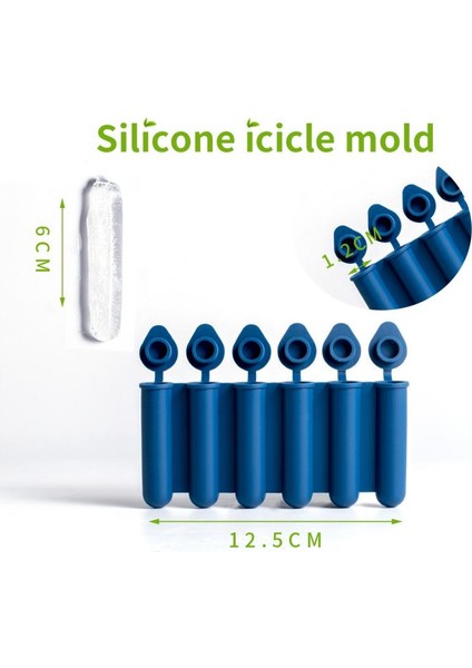 04 Silikon Uzun Buz Çubuğu Kalıp Kola Viski 6 Izgaralar Icicle Maker Kalıpları Küçük Buz Çubuğu Küp Kalıpları Bira Can Şişe Soğutma (Yurt Dışından) modelleri