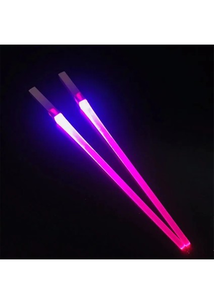 2 Adet LED Aydınlatmalı Yemek Çubukları Gıda Sınıfı Çok Renkli Işın Kılıcı Konser Tezahürat Sahne Hediyeler Işık Yayan Yemek Çubukları Işık Çubuğu (Yurt Dışından)