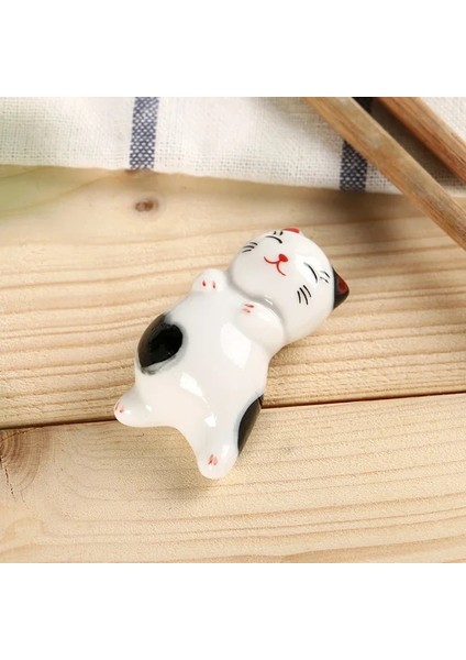K-02 Japon Tarzı Sıraltı Seramik Hayvanlar Çubuk Tutucu Sofra Restoran Basit Oval Kaşık Braketi Gereçler Mutfak Için (Yurt Dışından)
