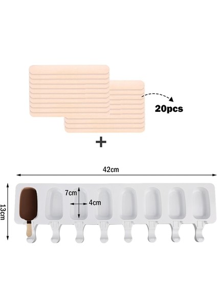 8 Hücre 4/8 Hücre Magnum Silikon Kalıp Silikon Dondurma Kalıp Popsicle Kalıpları Dıy Dondurma Kalıp Buz Pop Maker Kalıp Buz Tepsisi (Yurt Dışından)
