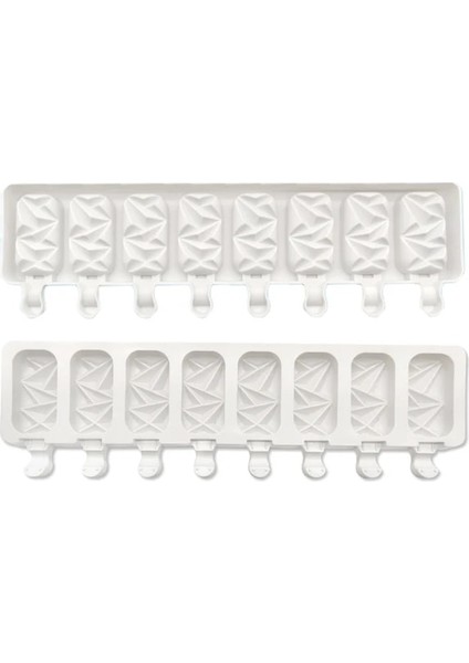 018 Beyaz 8 Delik Silikon Dondurma Formları Popsicle Kalıpları Dıy Ev Yapımı Tatlı Dondurucu Meyve Suyu Buz Pop Küp Makinesi Kalıp Sopalarla (Yurt Dışından)