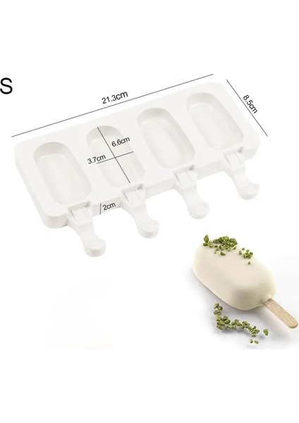 S Silikon Popsicle Kalıpları 4/8 Kaviteli Popsicle Yapımcısı Kalıp, Bpa Içermeyen Silikon Kek Pop Kalıpları, Kolay Bırakılan Buz Pop Kalıpları (Yurt Dışından)
