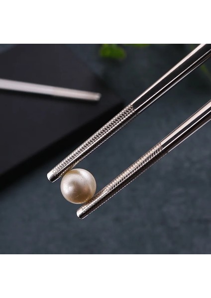 Yemek Çubukları H 1 Çift Çin Metal Yemek Çubukları Paslanmaz Çelik Yemek Çubukları Kaymaz Yalıtım Ev Sofra Yetişkin Retro Ev 24 cm (Yurt Dışından)