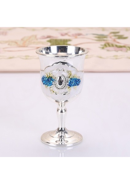 Stil 10 30ML Mini Şarap Bardağı Alüminyum Alaşım Sahte Antika Retro Oyma Kadeh Altın Avrupa Tarzı Ev Bar Vintage Dekor Yaratıcı Hediye (Yurt Dışından)